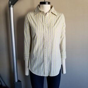 J.Crew Yellow/Blue Stripe Button Down Dress Shirt